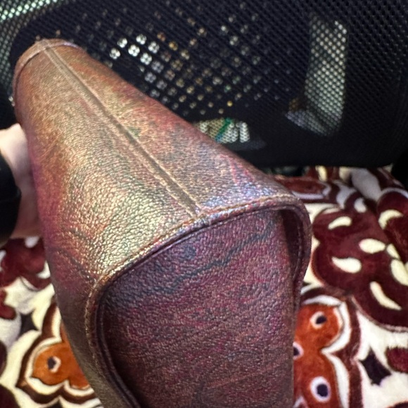 Etro Milano Paisley print handbag w tortoise handles. In excellent condition. - Picture 5 of 10